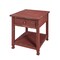 Alaterre Furniture Country Cottage End Table, Rustic Red Antique Finish ACCA01RA - alternate 1